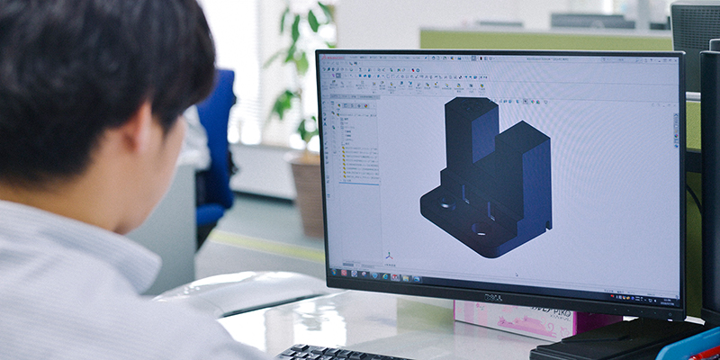新光電子求人サイト、技術開発部、CADを使用してのセンサ作成